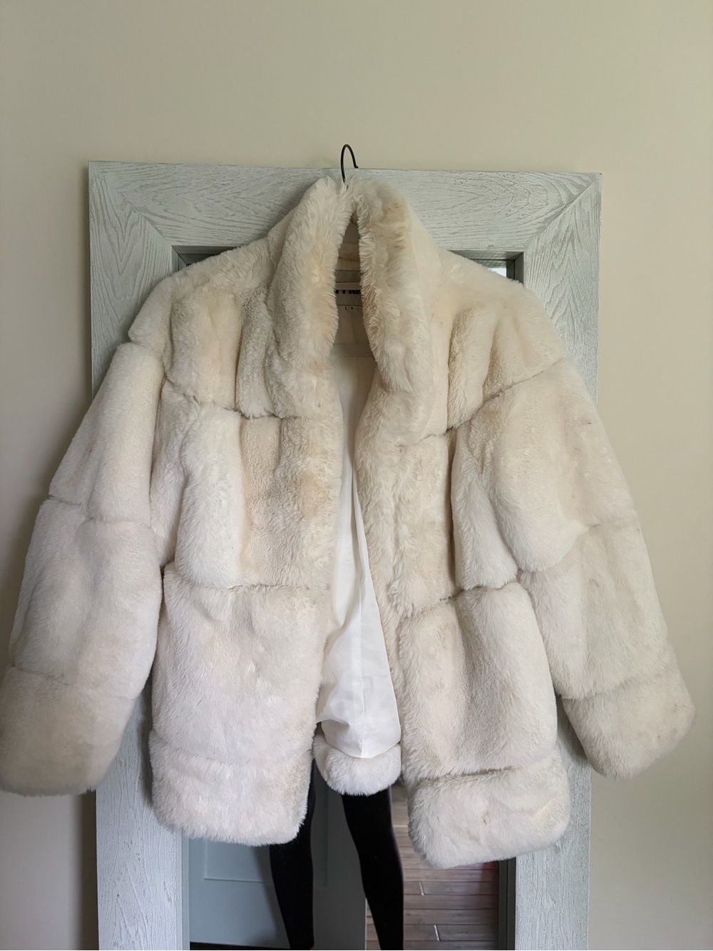 Apparis Ivory Faux Fur Coat